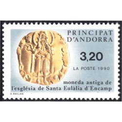 Andorra Francesa 397 1990 Moneda antigua MNH Andorra Francesa 397 1990 Moneda antigua MNH