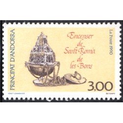 Andorra Francesa 392 1990 Incensario de San Roma de los buenos MNH Andorra Francesa 392 1990 Incensario de San Roma de los buenos MNH
