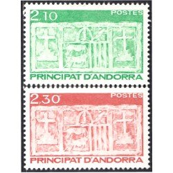 Andorra Francesa 390/91 1990 Escudos primitivos del Valles MNH Andorra Francesa 390/91 1990 Escudos primitivos del Valles MNH