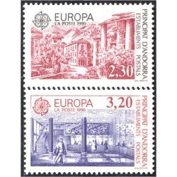 Andorra Francesa 388/89 1990 Europa Establecimientos Postales MNH Andorra Francesa 388/89 1990 Europa Establecimientos Postales MNH