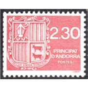 Andorra Francesa 387 1990 Escudo Shield  MNH