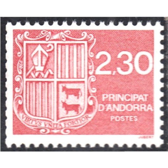 Andorra Francesa 387 1990 Escudo Shield MNH Andorra Francesa 387 1990 Escudo Shield MNH