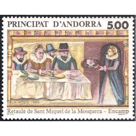 Andorra Francesa 384 1989 Retablo de San Miquel de Mosquera MNH Andorra Francesa 384 1989 Retablo de San Miquel de Mosquera MNH