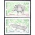 Andorra Francesa 382/83 1989 Fauna Cerdo Lagarto MNH