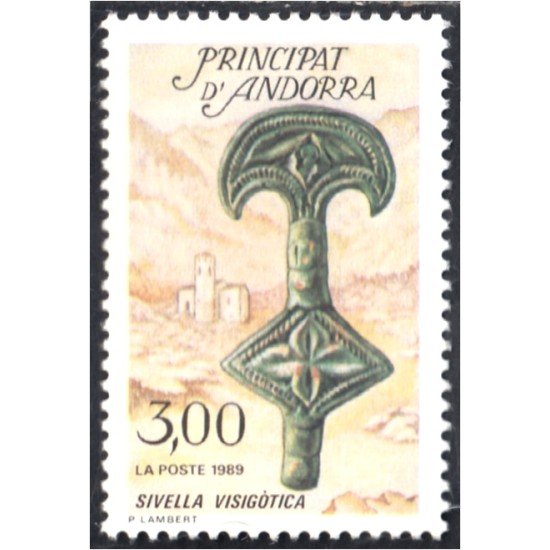 Andorra Francesa 381 1989 Arte Visigodo MNH Andorra Francesa 381 1989 Arte Visigodo MNH