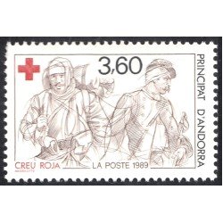Andorra Francesa 380 1989 Cruz Roja MNH Andorra Francesa 380 1989 Cruz Roja MNH