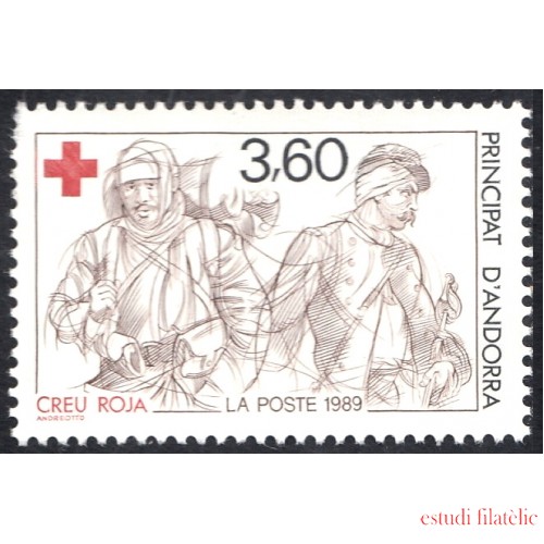 Andorra Francesa 380 1989 Cruz Roja MNH