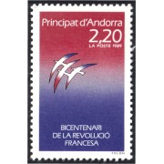 Andorra Francesa 376 1989 Bicentenario de la Revolución Francesa MNH