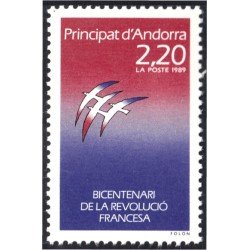 Andorra Francesa 376 1989 Bicentenario de la Revolución Francesa MNH Andorra Francesa 376 1989 Bicentenario de la Revolución Francesa MNH
