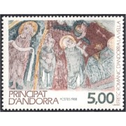 Andorra Francesa 375 1988 Pintura románica de Andorra La Vella MNH