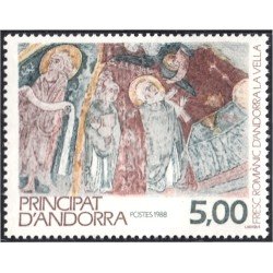 Andorra Francesa 375 1988 Pintura románica de Andorra La Vella MNH Andorra Francesa 375 1988 Pintura románica de Andorra La Vella MNH
