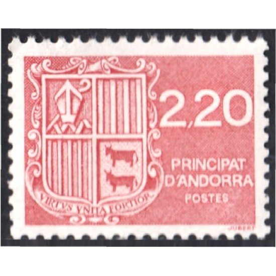 Andorra Francesa 366 1988 Escudo Shield MNH Andorra Francesa 366 1988 Escudo Shield MNH