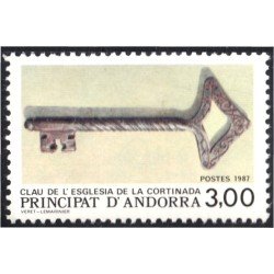 Andorra Francesa 365 1987 Llave de Iglesia La Cortinada MNH Andorra Francesa 365 1987 Llave de Iglesia La Cortinada MNH