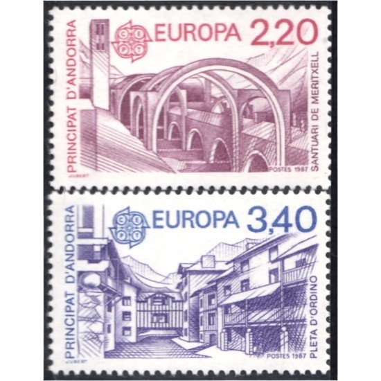 Andorra Francesa 358/59 1987 Santuario de Meritxell  MNH