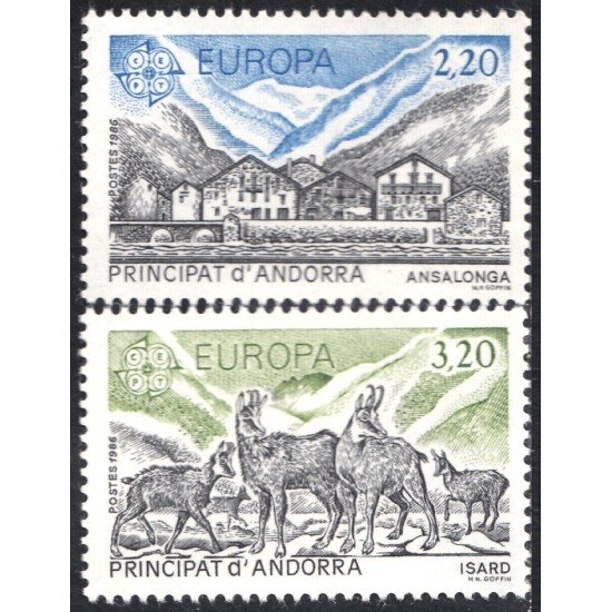 Andorra Francesa 348/49 1986 Europa MNH Andorra Francesa 348/49 1986 Europa MNH