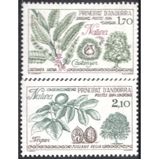 Andorra Francesa 331/32 1984 Naturaleza MNH