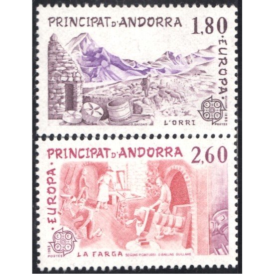 Andorra Francesa 313/14 1983 Europa MNH Andorra Francesa 313/14 1983 Europa MNH