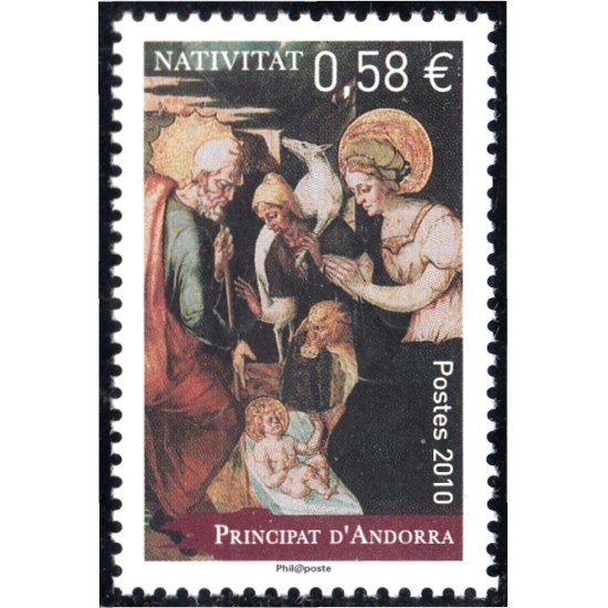 Andorra Francesa 703 2010 Navidad Christmas MNH Andorra Francesa 703 2010 Navidad Christmas MNH