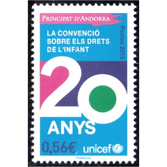 Andorra Francesa 688 2010 20º Aniv. Convención Derechos del niño MNH Andorra Francesa 688 2010 20º Aniv. Convención Derechos del niño MNH