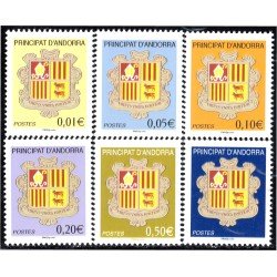 Andorra Francesa 681/86 2010 Escudos Shields MNH Andorra Francesa 681/86 2010 Escudos Shields MNH