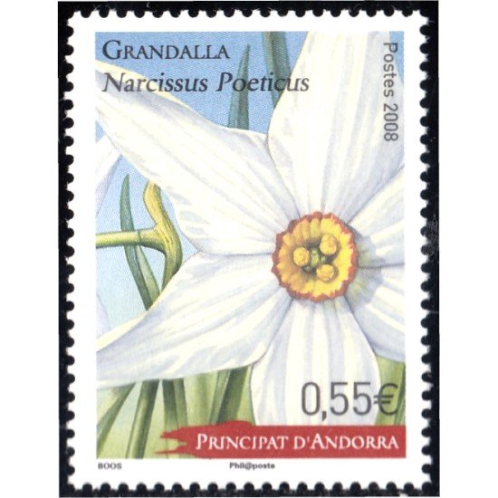 Andorra Francesa 656 2008 Flora Narciso de los poetas MNH Andorra Francesa 656 2008 Flora Narciso de los poetas MNH