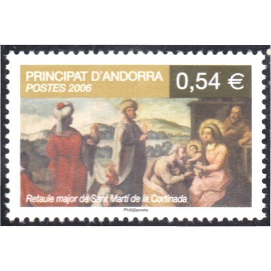 Andorra Francesa 632 2006 Retablo de San Martín de la Cortinada MNH Andorra Francesa 632 2006 Retablo de San Martín de la Cortinada MNH