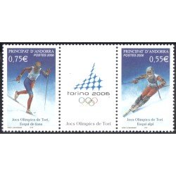 Andorra Francesa 622/23 2006 Juegos Olímpicos de invierno en Turín MNH Andorra Francesa 622/23 2006 Juegos Olímpicos de invierno en Turín MNH