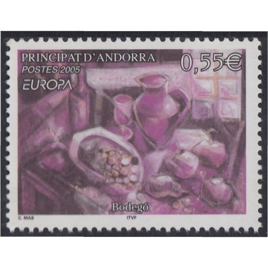 Andorra Francesa 608 2005 Europa Bodegón MNH Andorra Francesa 608 2005 Europa Bodegón MNH