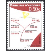 Andorra Francesa 601 2004 Código Postal MNH