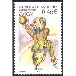 Andorra Francesa 569 2002 Europa El circo MNH Andorra Francesa 569 2002 Europa El circo MNH