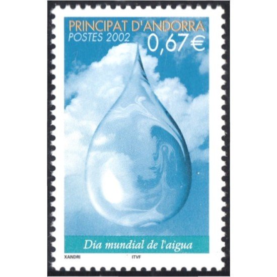 Andorra Francesa 568 2002 Día mundial del agua MNH Andorra Francesa 568 2002 Día mundial del agua MNH