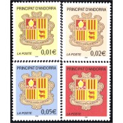 Andorra Francesa 555/58 2002 Escudo de Andorra MNH