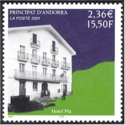 Andorra Francesa 553 2001 Hotel Pla MNH Andorra Francesa 553 2001 Hotel Pla MNH