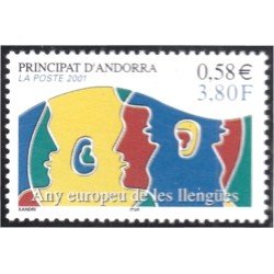Andorra Francesa 549 2001 Año Europeo de las Lenguas MNH Andorra Francesa 549 2001 Año Europeo de las Lenguas MNH