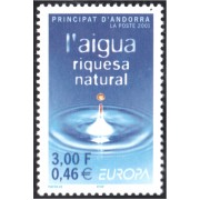 Andorra Francesa 546 2001 Europa Agua riqueza Natural  MNH