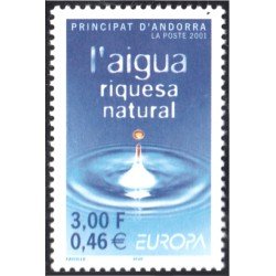 Andorra Francesa 546 2001 Europa Agua riqueza Natural  MNH