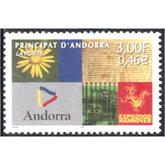 Andorra Francesa 536 2000 Expo Hannover 2000 MNH