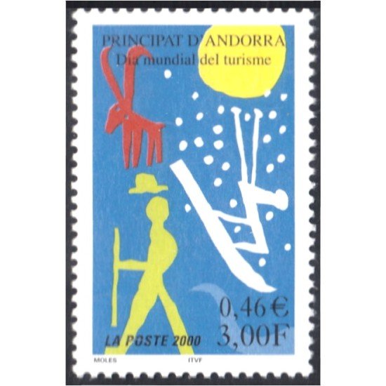 Andorra Francesa 535 2000 Día mundial del Turismo MNH