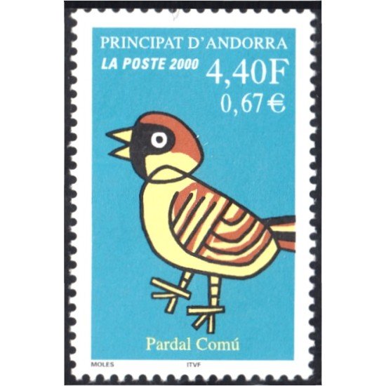 Andorra Francesa 533 2000 Fauna Aves Birds MNH MNH Andorra Francesa 533 2000 Fauna Aves Birds MNH MNH