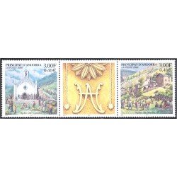 Andorra Francesa 531/32 2000 Fiestas Religiosas Encuentros de Meritxell y Canòlic MNH