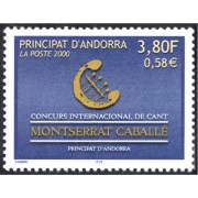 Andorra Francesa 527 2000 Concurso Internacional de canto Montserrat Caballe MNH