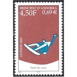 Andorra Francesa 526 2000 Surf sobre nieve MNH