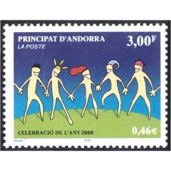 Andorra Francesa 525 2000 Celebración del año 2000 MNH Andorra Francesa 525 2000 Celebración del año 2000 MNH