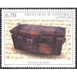 Andorra Francesa 523 1999 Arca de las seis cerraduras MNH Andorra Francesa 523 1999 Arca de las seis cerraduras MNH