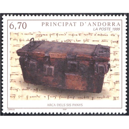 Andorra Francesa 523 1999 Arca de las seis cerraduras MNH Andorra Francesa 523 1999 Arca de las seis cerraduras MNH