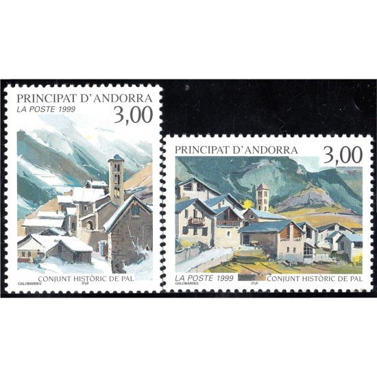 Andorra Francesa 519/20 1999 Conjuntos Históricos MNH Andorra Francesa 519/20 1999 Conjuntos Históricos MNH