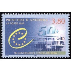 Andorra Francesa 515 1999 50 Aniversario del Consejo Europa MNH Andorra Francesa 515 1999 50 Aniversario del Consejo Europa MNH