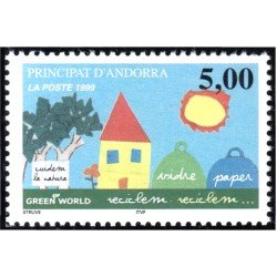 Andorra Francesa 513 1999 Reciclaje cuidemos la naturaleza MNH Andorra Francesa 513 1999 Reciclaje cuidemos la naturaleza MNH