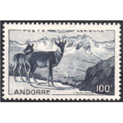Andorra Francesa Aéreo 1 1950 Animales Glacial MNH Andorra Francesa Aéreo 1 1950 Animales Glacial MNH