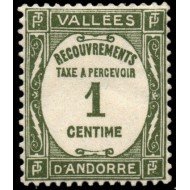 Andorra Francesa Tasas 16 1935 Tipografía MNH